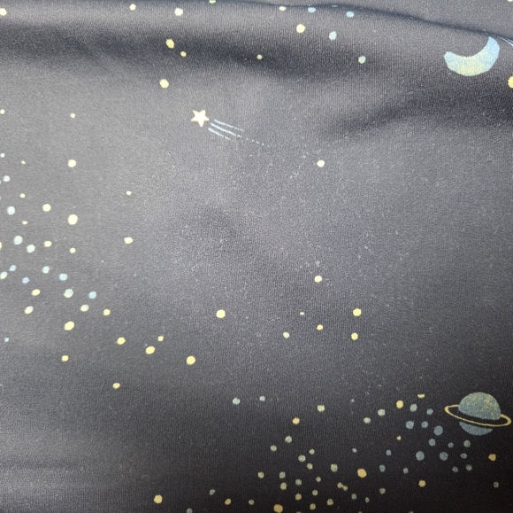 Victoria's Secret Sport Space Galaxy Crop Leggings Women Sz Medium Stars Planets - Picture 8 of 8